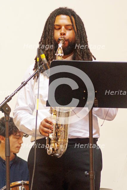 Donovan Haffner, Indo Jazz Fusion Revisited, Loughton Methodist Church, Loughton, Essex, 2024. Creator: Brian O'Connor.