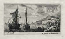 Calais - Flushing Boats, 1850. Creator: Charles Meryon (French, 1821-1868).