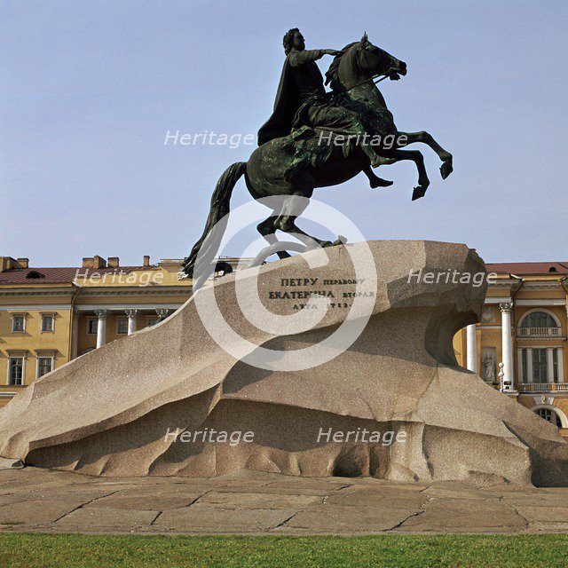 Equestrian statue of Peter the Great, 18th century. Artist: Unknown