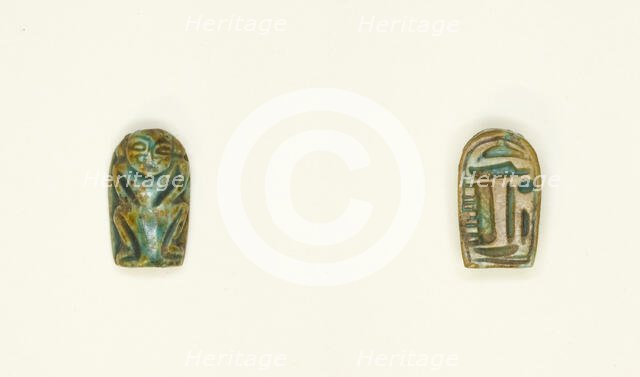 Scaraboid: Dwarf Figure, Egypt, New Kingdom, Dynasties 19-20 (about 1295-1069 BCE). Creator: Unknown.