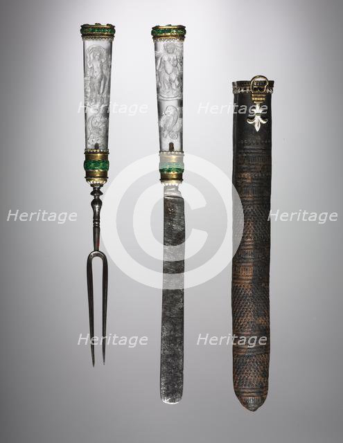 Knife and Fork with Sheath Set, late 1500s. Creator: Unknown.