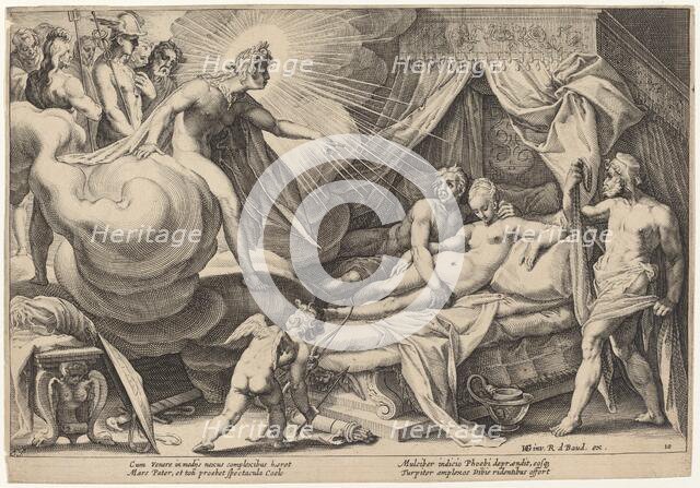 Mars and Venus Surprised, c. 1615. Creator: Goltzius, Workshop of Hendrick, after Hendrick Gol.