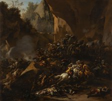 Travellers Ambushed by Brigands, 1670. Creator: Nicolaes Berchem.