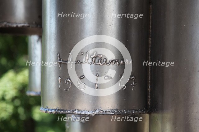 Artist's signature, Sibelius Monument, Sibelius Park, Helsinki, Finland, 2011 Artist: Sheldon Marshall