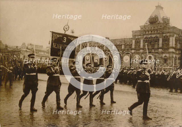 Moscow Victory Parade in Red Square, 1945. Artist: Unknown