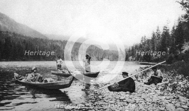 Banks of the Yenisei river, Siberia, USSR, c1923. Artist: D Carruthers