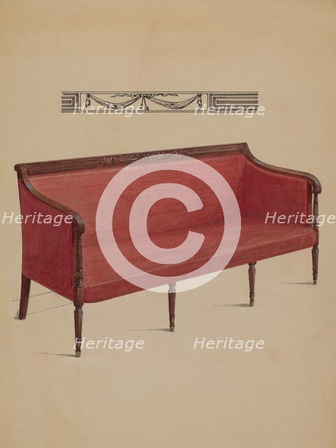 Sofa, 1935/1942. Creator: Carl Weiss.