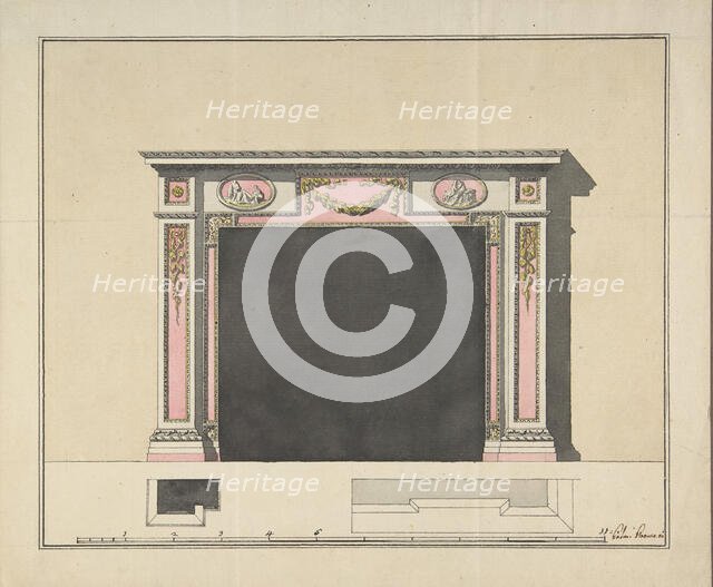 Mantel Design, ca. 1775. Creator: Anon.