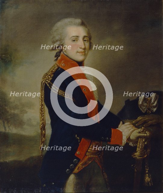 Portrait of Count Artemy Ivanovich Lazarev (1768-1791), 1790s. Artist: Lampi, Johann-Baptist von, the Elder (1751-1830)