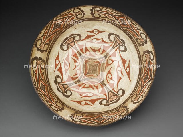 Polychrome Bowl, c. 1890. Creator: We'wah.