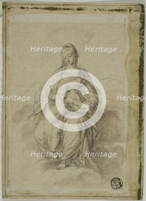 Virgin and Child Seated on Clouds, n.d. Creator: Anton Maria Zanetti.