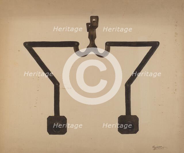 Wall Bracket Candleholder, c. 1938. Creator: Richard Barnett.