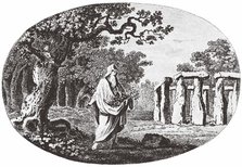 A druid with a scythe . Creator: Anonymous.