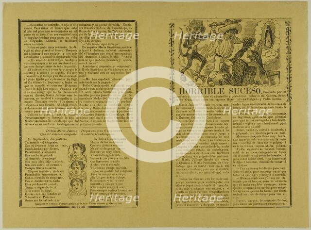 Horrible suceso (Horrible Incident), n.d. Creator: José Guadalupe Posada.