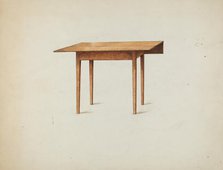 Shaker Drop-leaf Table, c. 1936. Creator: Ray Holden.