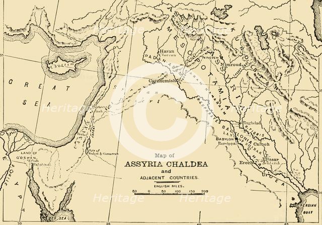 'Map of Assyria, Chaldea and Adjacent Countries', 1890.   Creator: Unknown.