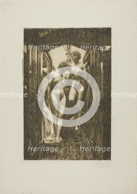 Cabin, 1917. Creator: Anders Leonard Zorn.