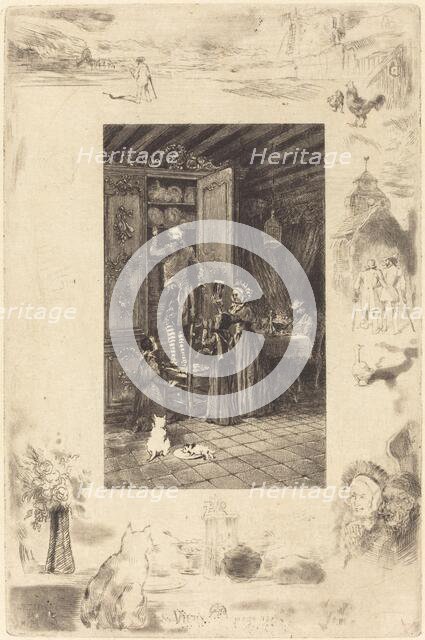 Les Vieux (The Elders), c. 1885. Creator: Felix Hilaire Buhot.