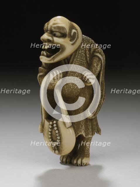 Badger Disguised as Priest, early 19th century. Creator: Masakazu.