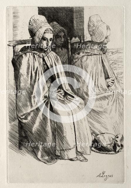 Peasant Woman in the Neighborhood of Boulogne. Creator: Alphonse Legros (French, 1837-1911).