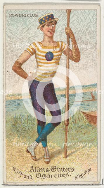 Rowing Club, from World's Dudes series (N31) for Allen & Ginter Cigarettes, 1888. Creator: Allen & Ginter.