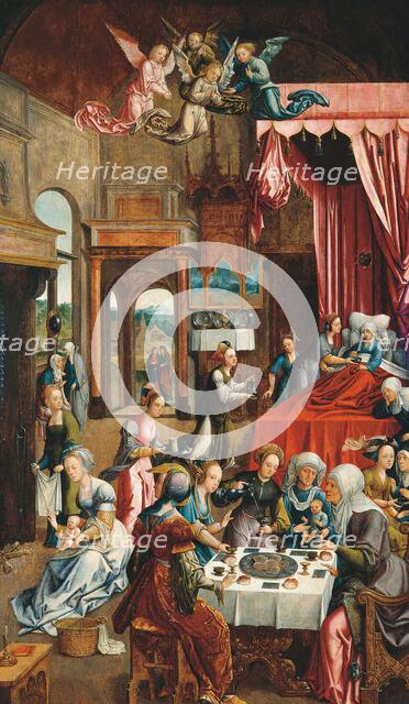 The Nativity of the Virgin Mary, 1490. Creator: Cornelisz van Oostsanen, Jacob (ca. 1470-1533).