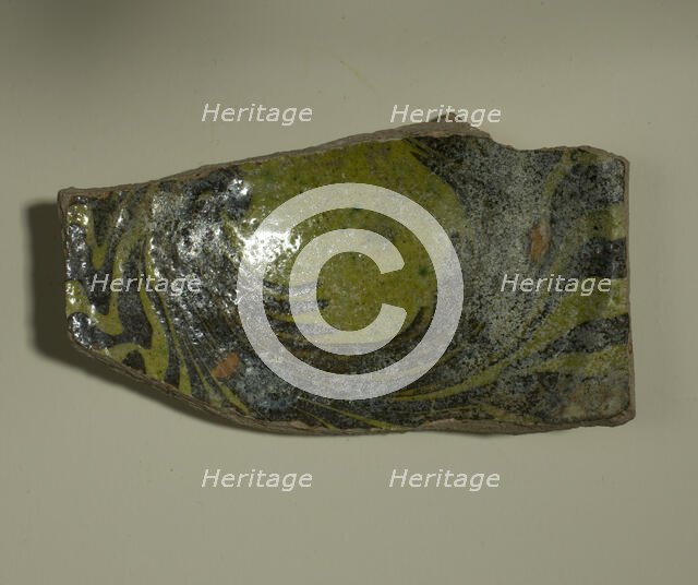 Fragment of a Bowl, 16th-17th century. Creator: Unknown.