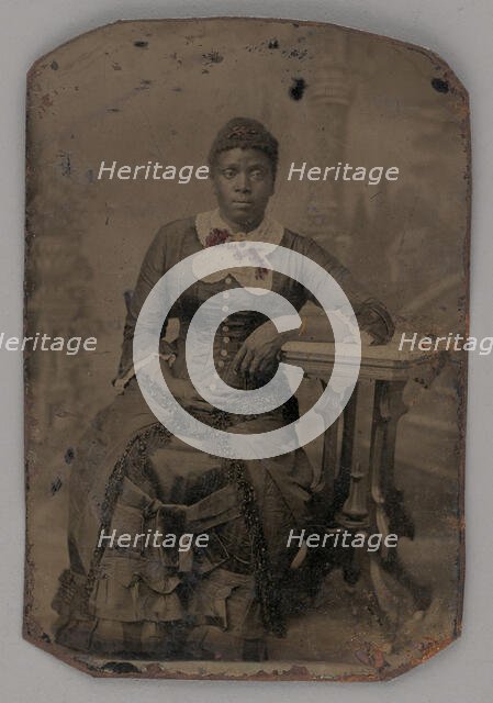 Untitled (Portrait of a Seated Woman), 1880. Creator: Unknown.