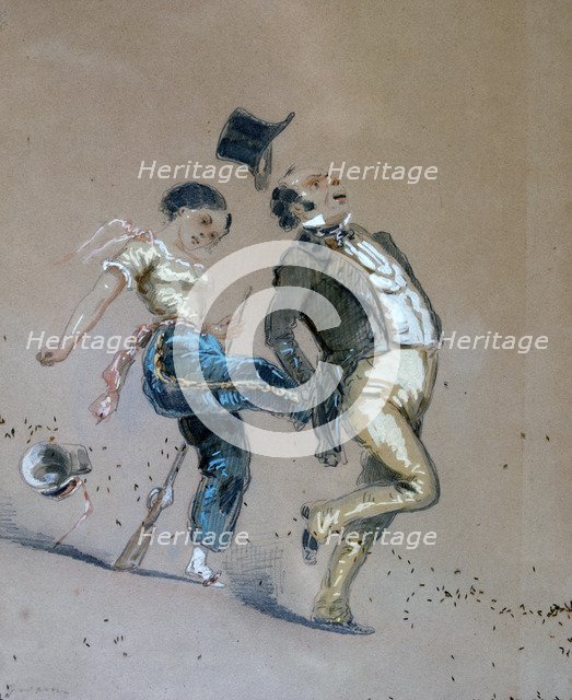 'The Army Cook and the Bourgeois', c1824-1866. Artist: Paul Gavarni