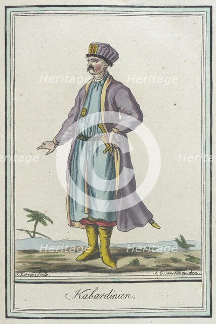 Costumes de Différents Pays, 'Kabardinien', c1797. Creators: Jacques Grasset de Saint-Sauveur, LF Labrousse.