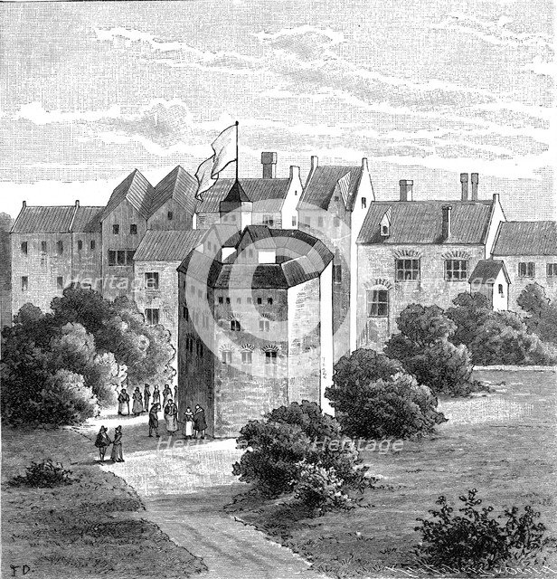 Globe Theatre, Bankside, Southwark, London, as it appeared c1598. Artist: Unknown