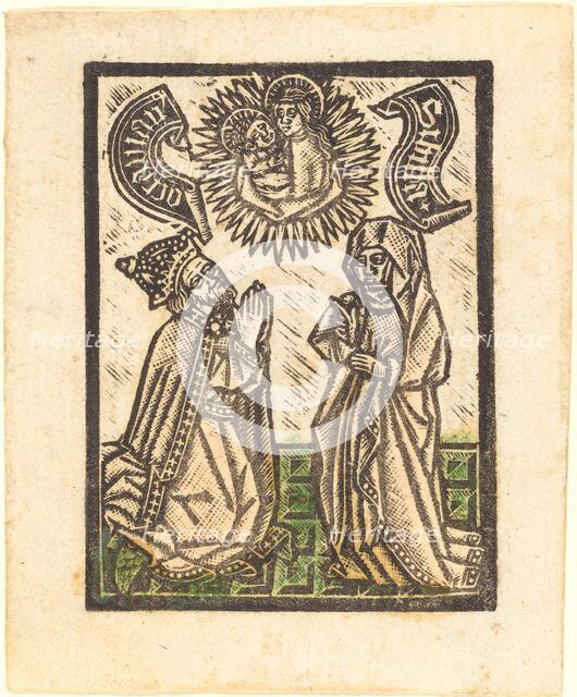 Emperor Octavian and the Sibyl, c. 1480. Creator: Workshop of the Master of the Aachen Madonna.