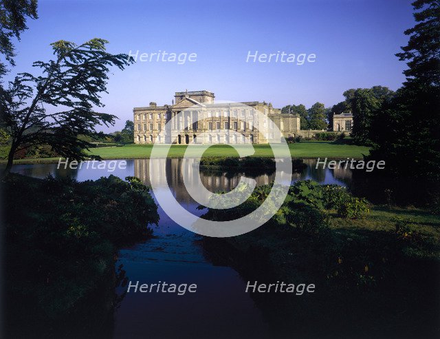 Lyme Hall from across the lake, Lyme Park, Disley, Stockport, Cheshire, 1993. Artist: John Critchley