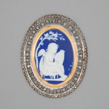 Medallion with Cupid Singing, Burslem, Late 18th century. Creator: Wedgwood.