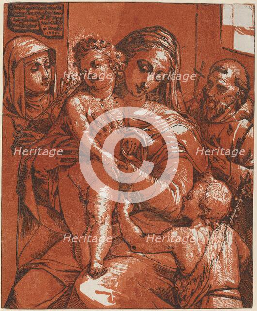 Madonna and Child Accompanied by Saints, 1585. Creator: Andrea Andreani.