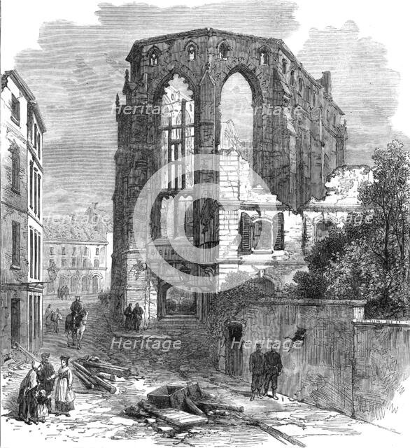 Scenes of the Late War in France: ruins of the public library at Strasbourg, 1871. Creator: Unknown.