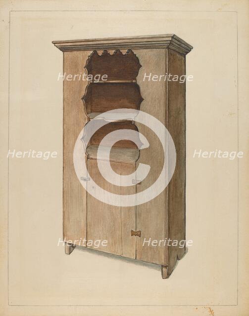 Cupboard, c. 1936. Creator: Bernard Gussow.