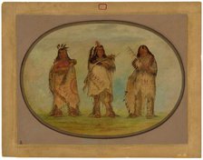Three Distinguished Warriors of the Sioux Tribe, 1861. Creator: George Catlin.