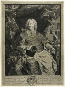 Portrait of Charles-Gaspard-Guillaume de Vintimille, Archbishop of Paris, 1736. Creator: Claude Drevet.