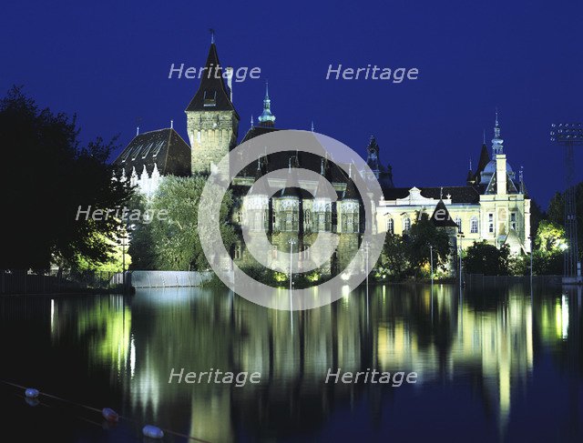 Vajdahunyad castle in the city park, Budapest, Hungary.