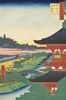 Zojoji Pagoda and Akabane, 1857. Creator: Ando Hiroshige.