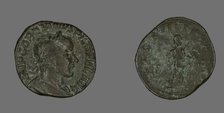 Sestertius (Coin) Portraying Emperor Gordianus, 238-244. Creator: Unknown.