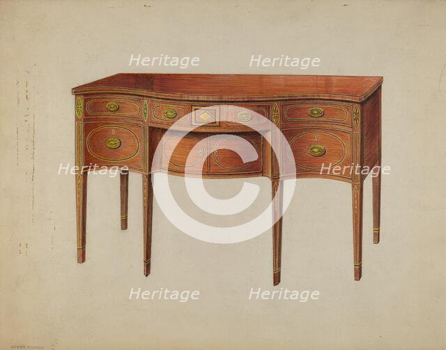 Sideboard, 1935/1942. Creator: Harry Eisman.