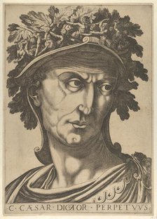 Plate 1: Julius Caesar looking to the right, from 'The Twelve Caesars', 1610-40. Creator: Anon.