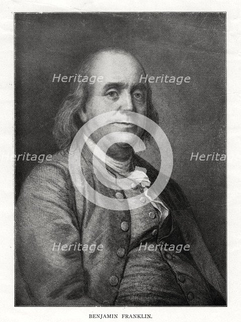 Benjamin Franklin, American statesman, printer and scientist, 20th century. Artist: Unknown