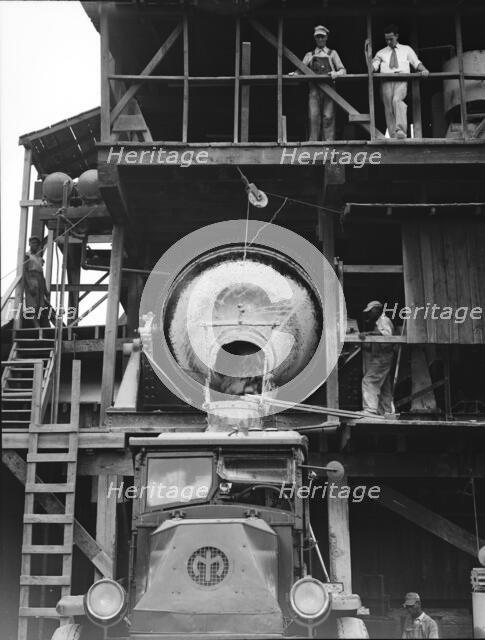 Concrete mixing plant, Birmingham, Alabama, 1936. Creator: Dorothea Lange.