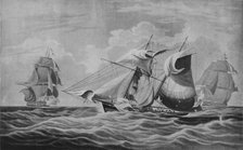 'An Armed Merchant Ship Capture', c1813. Artist: William John Huggins.