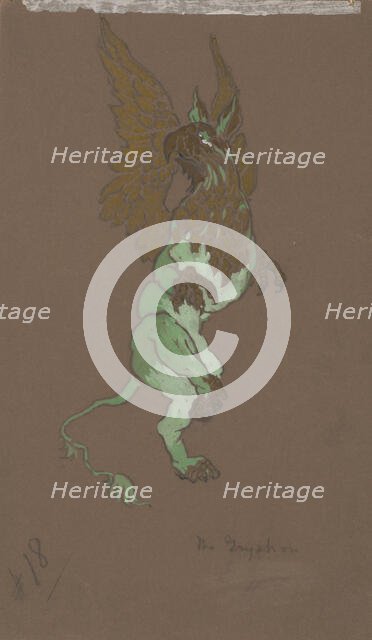 The Gryphon (costume design for Alice-in-Wonderland, 1915). Creator: William Penhallow Henderson.