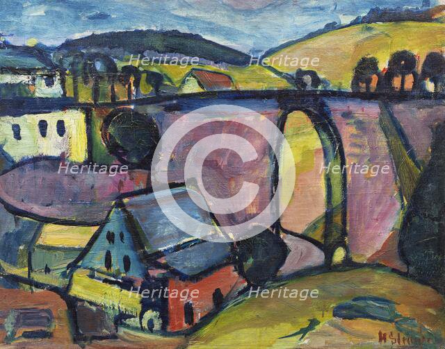 Viaduct near Monschau, 1912. Creator: Stenner, Hermann (1891-1914).