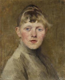 Self-Portrait, 1884-1885. Creator: Helene Schjerfbeck.